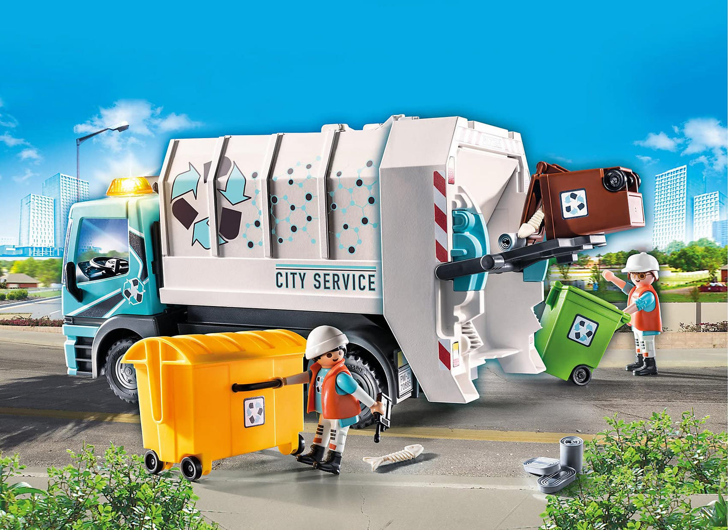 Playmobil City Recycling Truck 2022 Model 70885 - Colourful Plastic Toy Vehicle