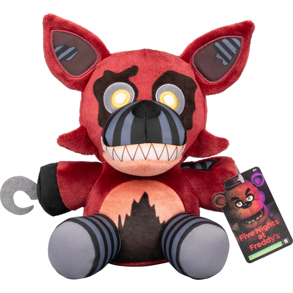 Jazwares Five Nights at Freddys Nightmare Foxy Plush  8Inch Stuffie with Soft Material and GlowinTheDark Eyes