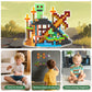 SSAWER Magnetic Blocks Toys for Kids, 100 PCS Building Blocks Cubes, Stacking Magnetic Tiles Toys for Kids Toddlers Boys Girls A