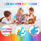 4 Pack Led Telescopic Suction Cup Giraffe Toys,Pop Tubes, Shape Changing Telescopic Tube Fidget Toys, Toddler Sensory Toys, Fidget Tubes Sensory Toys For Girls Boys (Giraffe)