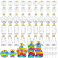 Tanlade 50 Pcs Plastic Sand Art Bottles with 10 Funnels, Sand Art Containers Kits for Kids Party Bulk Craft Collection Bottles f