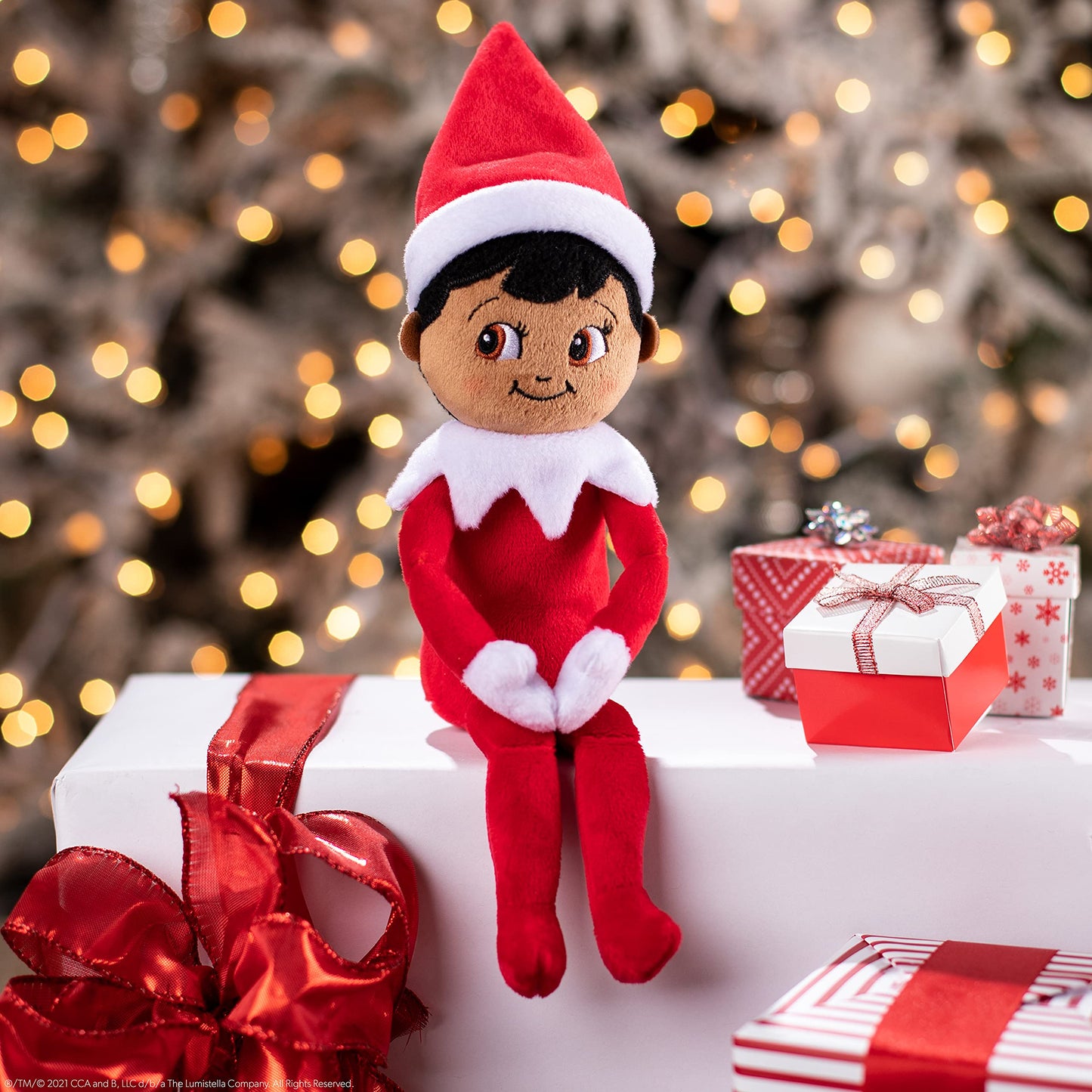 The Elf on the Shelf Plushee Pals Snuggler Boy Dark Skin 12" Plush Toy - Model PPSES