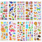 24 Sheets(500+) 3D Puffy Stickers For Toddlers Kids, Bulk Preschool Sticker Sheets For Reward, Craft, Scrapbooking Including Ani