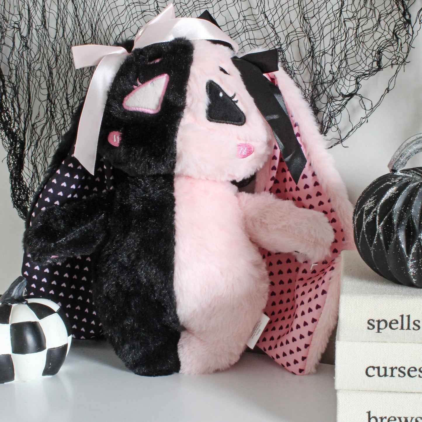 Attatoy E-Girl Bunny Plush, Anime Goth Stuffed Animal For Teens