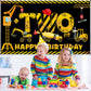 Construction 2Nd Birthday Banner Decorations For Boys Kids, Dump Truck Construction Theme Two Birthday Party Supplies, Excavator