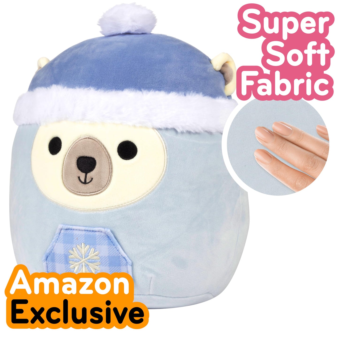 Squishmallows Brooke Polar Bear Plush Toy - Ultra-Soft, Small, Multi-Color, Cozy Gift for Kids & Adults, Model SQXM01070