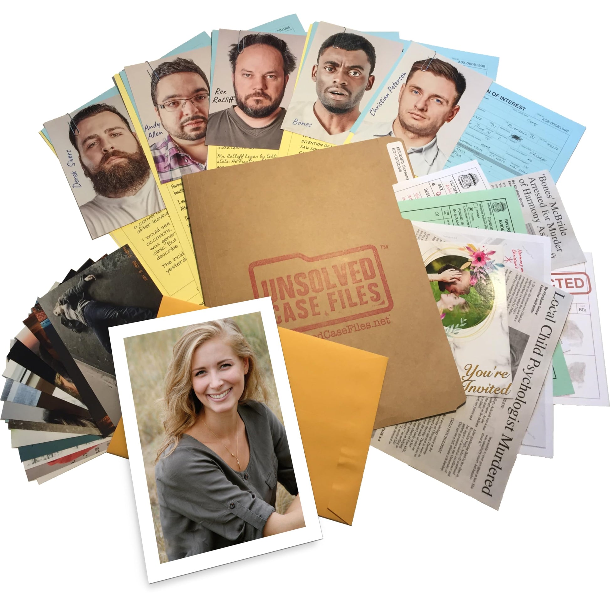 Unsolved Case Files | Ashcroft  Harmony - Cold Case Murder Mystery Game - Can You Solve The Crime? Who Killed Harmony? For Ages 14 and up