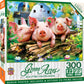 Masterpieces - 300 Piece Jigsaw Puzzle, Large Ez Grip Shapes, Three Lil’ Pigs, Fun For Adults, Seniors, Family, Kids, Matte Finish, 18'X24