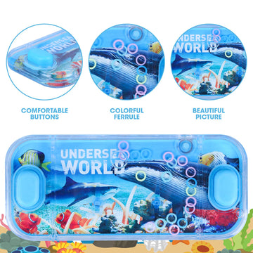Sevenq Handheld Water Games, 4 Packs Ocean Theme Water Toss Ring Game Aqua Toy Water Ring Game For Kids Stocking Stuffers