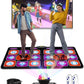 Acelufly Double Dance Mat - Wireless Electronic Dance Mat For Tv With Camera, Anti-Slip Fitness Dance Pad For Kids & Adults, Dance Game Mat Toy Gift For 3-12 Year Old Girls & Boys (Black)