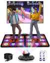 Acelufly Double Dance Mat - Wireless Electronic Dance Mat For Tv With Camera, Anti-Slip Fitness Dance Pad For Kids & Adults, Dance Game Mat Toy Gift For 3-12 Year Old Girls & Boys (Black)