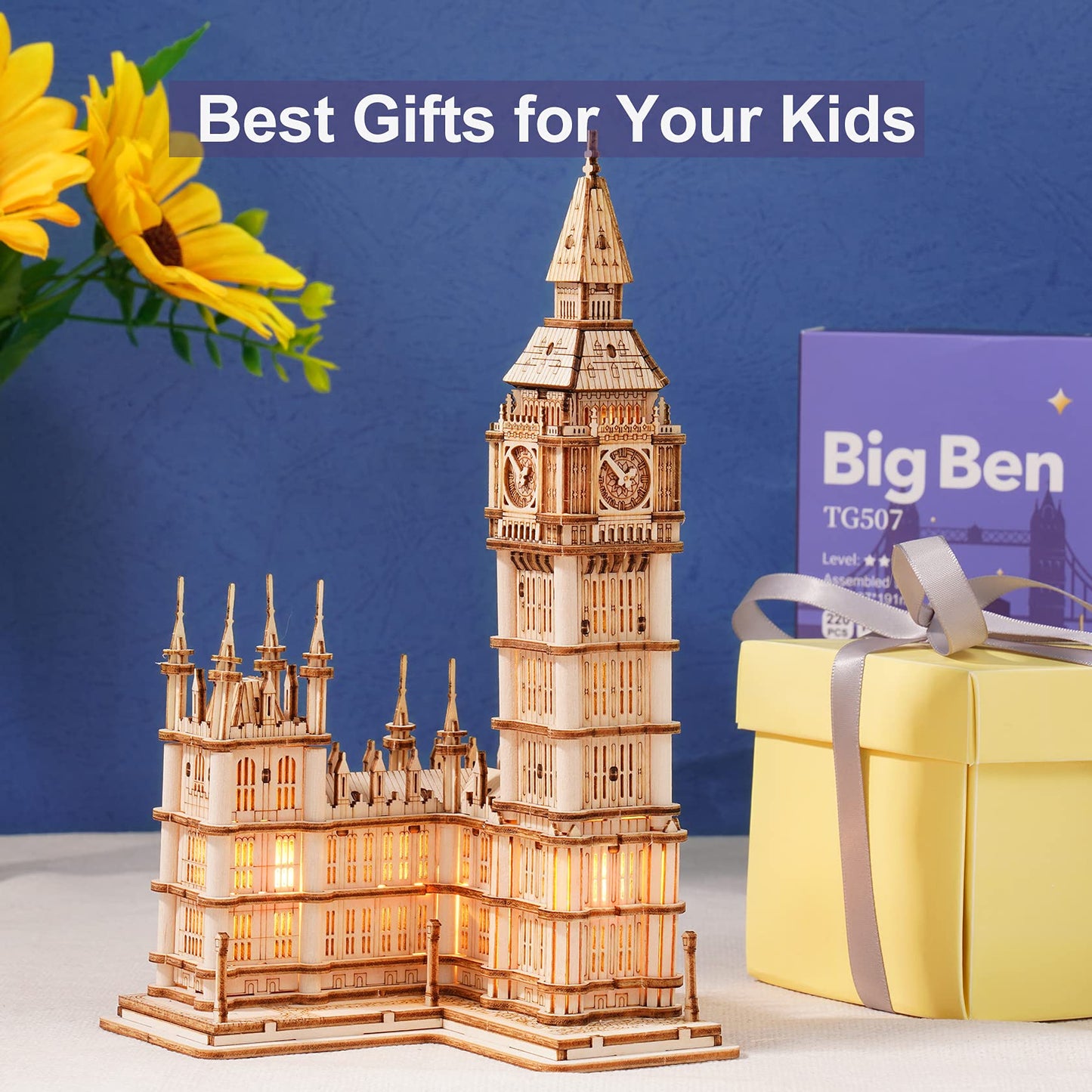 Rowood 3D Puzzles for mature-themeds Wooden Model Kit mature-themed Craft Kit Gifts for Teens Age 14+ Big Ben