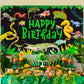 RUMIA Jungle Wild One Party Banner - Reptile Themed Decorations, 71 x 44 Inch, Polyester, Random Color, Kids Safari Animals