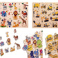 Aebco Early Educational Colorful Wooden Set of 2 Animal & Vehicles Wooden Board Jigsaw Puzzle for Pre School Toddler Kids 3 Year