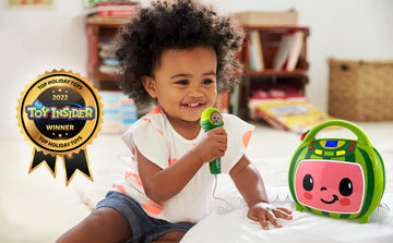 Ekids Cocomelon Karaoke Machine, Portable Bluetooth Party Speaker With Microphone For Kids, Built-In Cocomelon Songs And Speaker