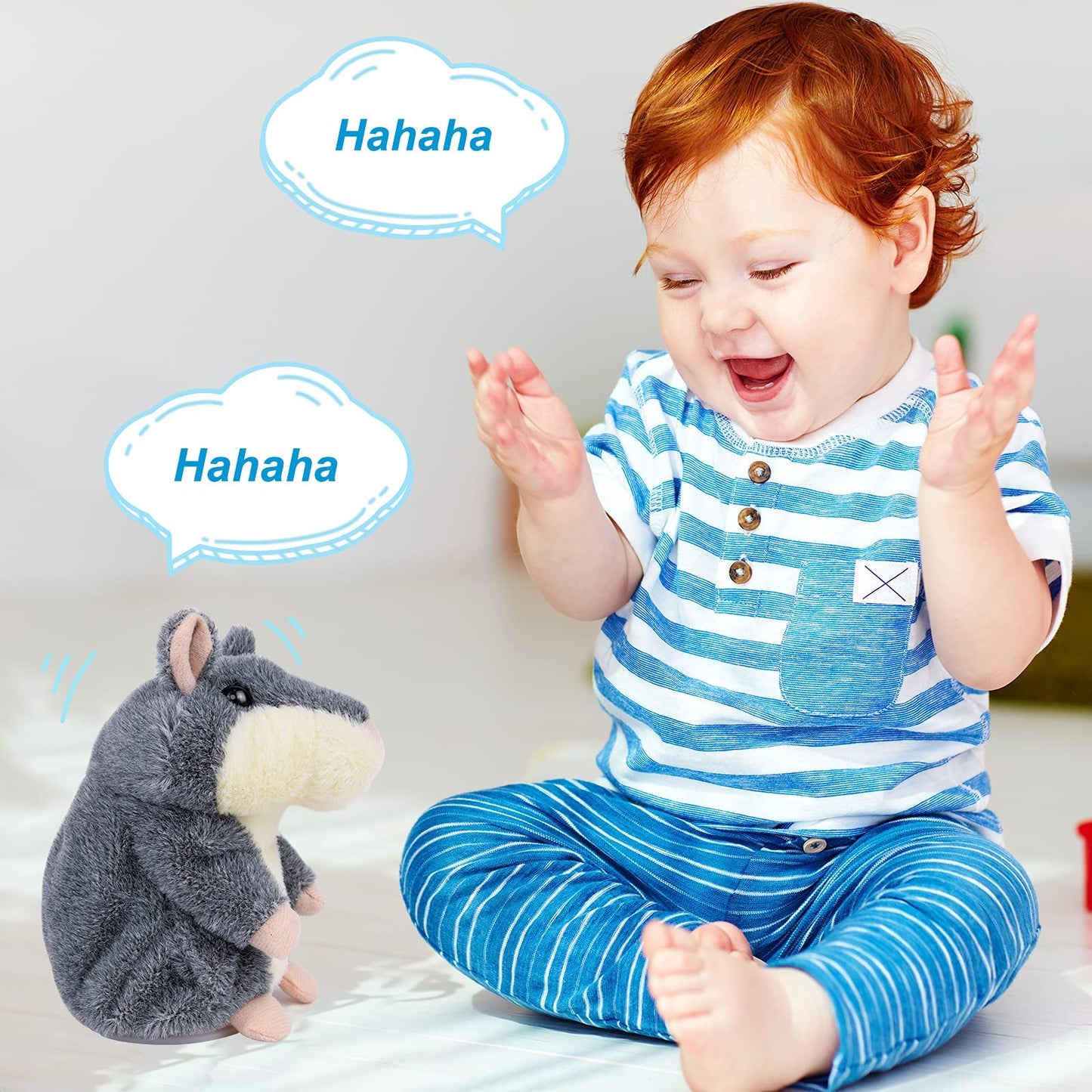 Ayeboovi Kids Toys for Ages 2-4 Talking Hamster Repeats What You Say, Stuffed Animals for Toddler Kid Birthday Gift, Fun Interac