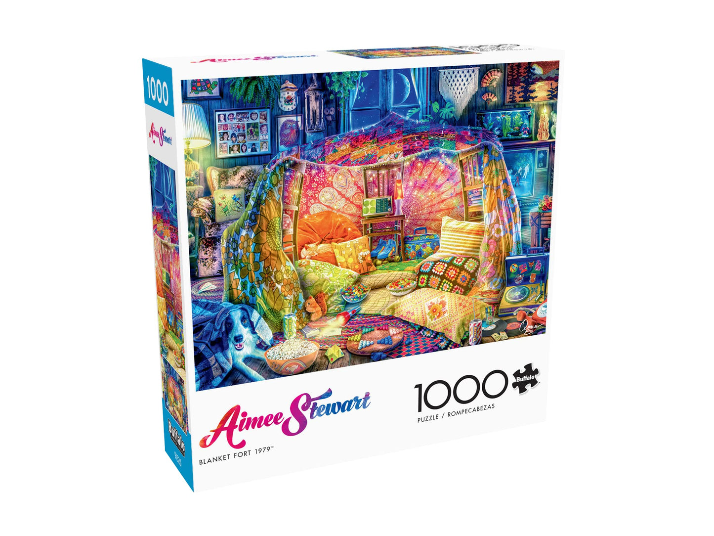 Buffalo Games Blanket Fort Jigsaw Puzzle - 1000 Pieces, Large, Multicolor, Model 12731, Perfect for Game Nights