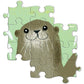 eeBoo 1000-Piece Square Jigsaw Puzzle - Piece and Love Otters, Sturdy Cardboard, Minimal Dust, Perfect for Adults and Families