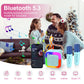 Szozzo Mini Karaoke Machine For Kids,Portable Bluetooth Karaoke Speaker With 2 Wireless Microphone And Led Lights, Toys Birthday
