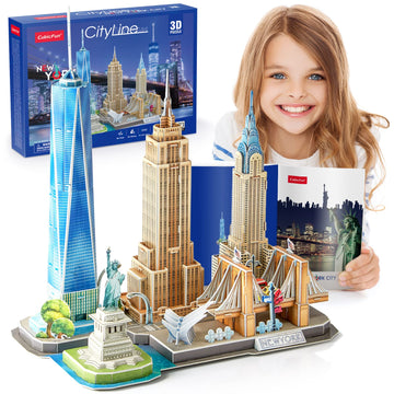 3D Puzzles For Kids Ages 8-10 Arts Crafts For Kids Ages 8-12 New York Cityline 3D Architecture Crafts For Girls Ages 8-12, Toys Gifts For 8 Year Old Girls Gifts For 10 Year Old Girl Building Model