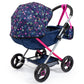 Bayer Design Dolls: Pram Cosy - Blue, Pink, Hearts - Includes Blanket & Shoulder Bag, Fits Dolls Up To 18'', Features Soft Handl