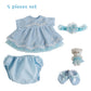 Ekokiz Reborn Baby Dolls Clothes Girl Blue Baby Clothes Doll Clothes 17-22 Inches Doll Clothes And Accessories For Reborn Baby D