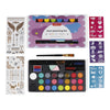 Incraftables Face Painting Kit for Kids & Adults - 24-Color Face Paint Set with Stencils, Brushes & Glitter. Professional, Non-T