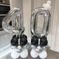 40 Inch Silver 40 Number Balloons Giant Jumbo Huge 40 Foil Mylar Helium Number Digital Balloons Silver Birthday Mylar Digital Ba