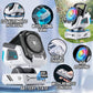 Kiskey Bubble Machine - 20000+ Bubbles/Minute, Rechargeable, Remote Control, 7 Color RGB Lights, Medium, White