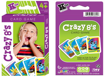 Ja-Ru Crazy 8'S Card Game (4.7' X 3') Classic Crazy Eights Card Game For Kids, Fun Indoor Recess Games For Classroom, Travel Games & Vintage Stocking Stuffers. Crazy8-3604-1S