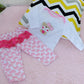 Scnbom Reborn Baby Dolls Girl Clothes For 17-24Inch Outfits Accesories (Pink Bear 4Pcs Set)
