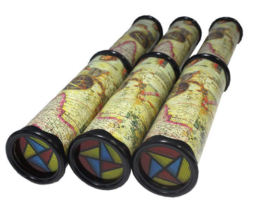 Spadorive 3 Pack Magic Kaleidoscope Toy For Kids Adults 3D Mirror Lens Kaleidoscope Party Favors Stretchable Long Classic Kaleidoscope Toy Educational Science Developmental Toy (Orange)