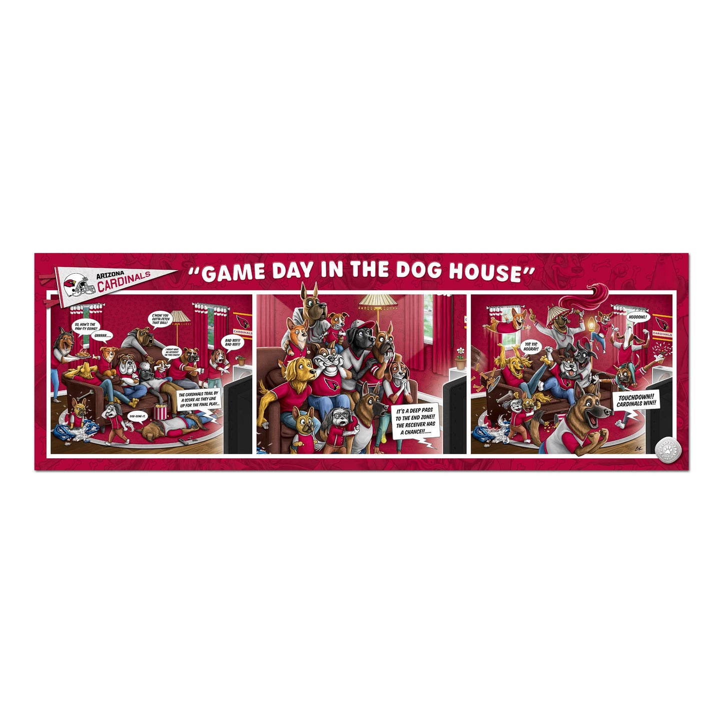 Youthefan Nfl Arizona Cardinals Game Day In The Dog House 1000Pc Puzzle