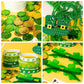 DMIGHT 163Pcs St. Patricks Day Accessories Party Favor Set, Tattoo Stickers, Necklaces, Bracelets, Shamrock Glasses, lucky Coin