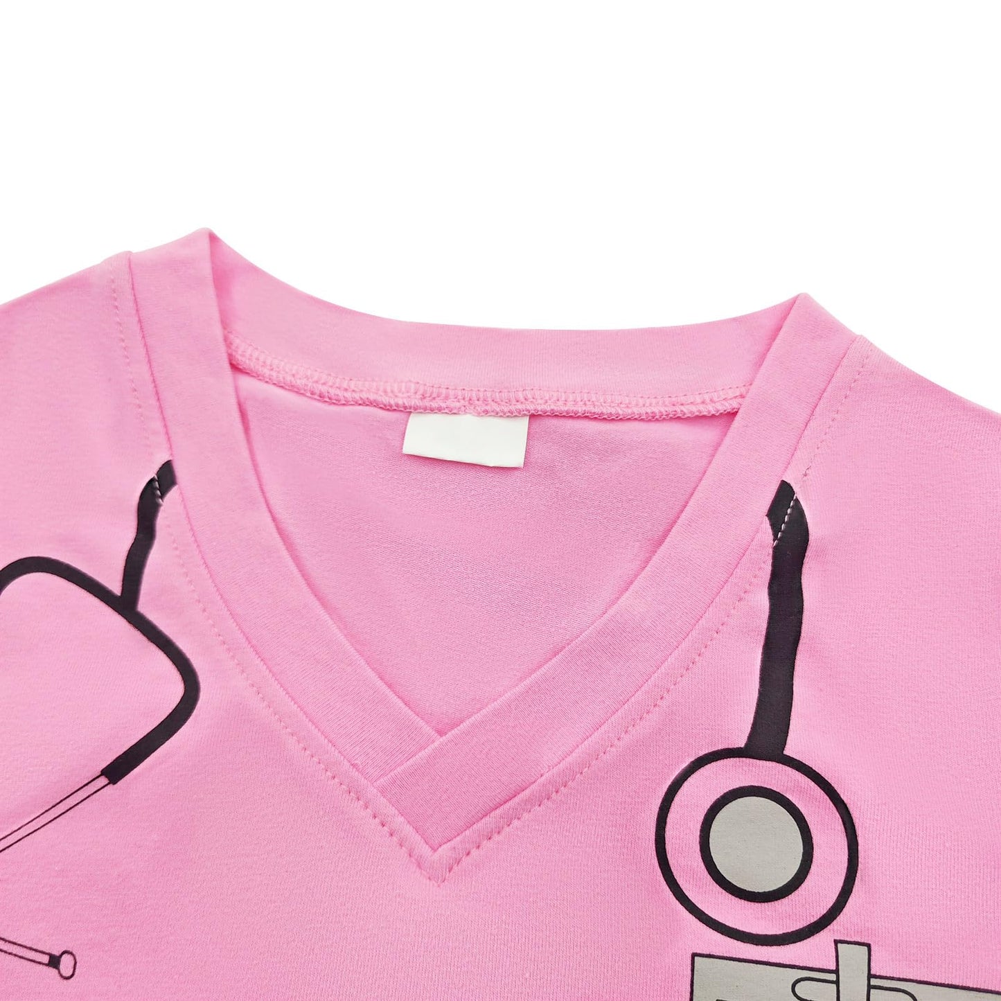 Wosixima Toddler Boys Girls Doctor Costume, Halloween Nurse Scrubs for Kids, Child Career Day Role Play Short Sleeve T-Shirt Pan