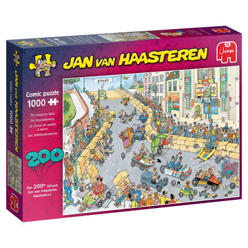 Jumbo, Jan Van Haasteren - The Soapbox Race Unique Comic Fun Designed 200th Edition Jigsaw Puzzle for Adults - 1,000 Piece
