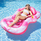 Adult Pool Floats With Cooling Water Holes & Cup Holder - 73''X50'' Extra-Wide Inflatable Lounger, Detachable Pillow, Stay Cool