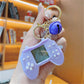 Retro Classic Game Console Pendant Keychain Playable Electronic Miniature Handheld Mini Games Machine with Keychain Ring Gift (N