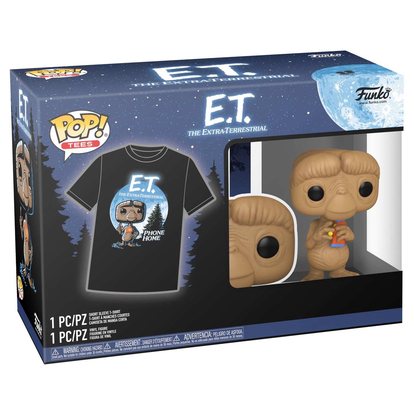 Funko Pop! & Tee: E.T.- E.T. With Reeses - Extra Large - (Xl) - T-Shirt - Clothes With Collectable Vinyl Figure - Gift Idea - Toys And Short Sleeve Top For Adults Unisex Men And Women - Movies Fans