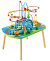 Hape Jungle Adventure Railway Table - Bead Maze Puzzle with African Graphics, 25.6" L x 17.52" W x 17.91" H, Multicolor, Model E