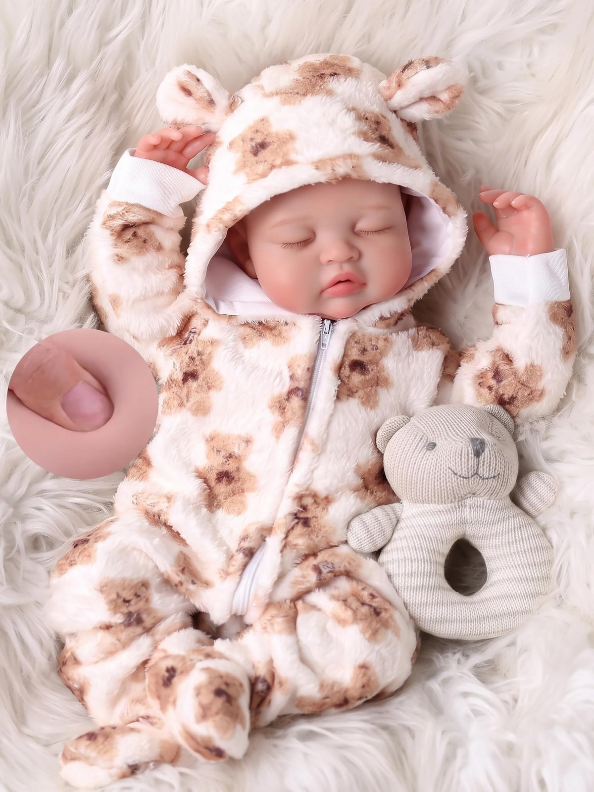 BABESIDE 17 Inch Reborn Baby Dolls, Realistic Baby Doll with Accessories