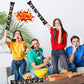 Hungdao 100 Pcs Thunder Sticks Spirit Boom Sticks Cheerleading Football Noise Makers Inflatable Noisemakers for Party Dance Bask
