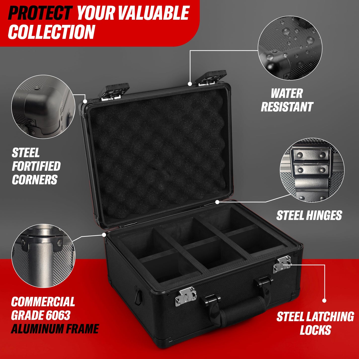 Hobby Defense Graded Card Case, 3 Row Graded Card Storage Box, Trading Card Case, Psa Card Cases For Sports Cards Case, Psa Slab