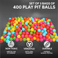 Balancefrom Fitness 2.3 Inch 400 Crush Proof Play Pit Balls With Mesh Storage Bag For Playpens, Bounce Houses, And Kiddie Pools, Multicolor (3 Pack)