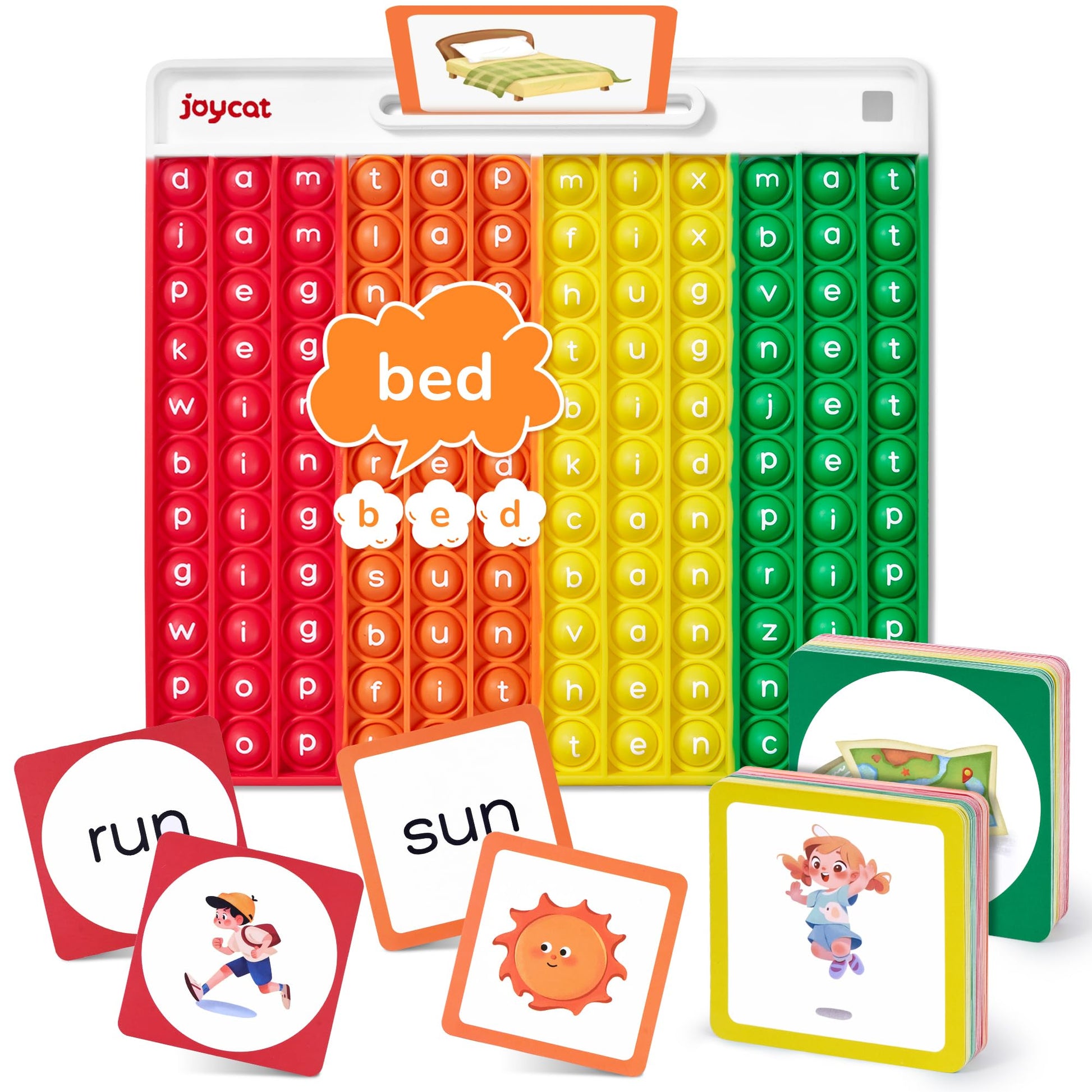 Word Pop Cvc Word Games,Learn To Read In Weeks,Multisensory Reading & Phonics Game Ideal For Pre Kinderarten To 1St Grade-Homesc