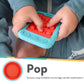 Nuby Baby Teething Toy - Bpa Free - 3+ Months - Giggle Bytes Sensory Popper Cellphone - Aqua