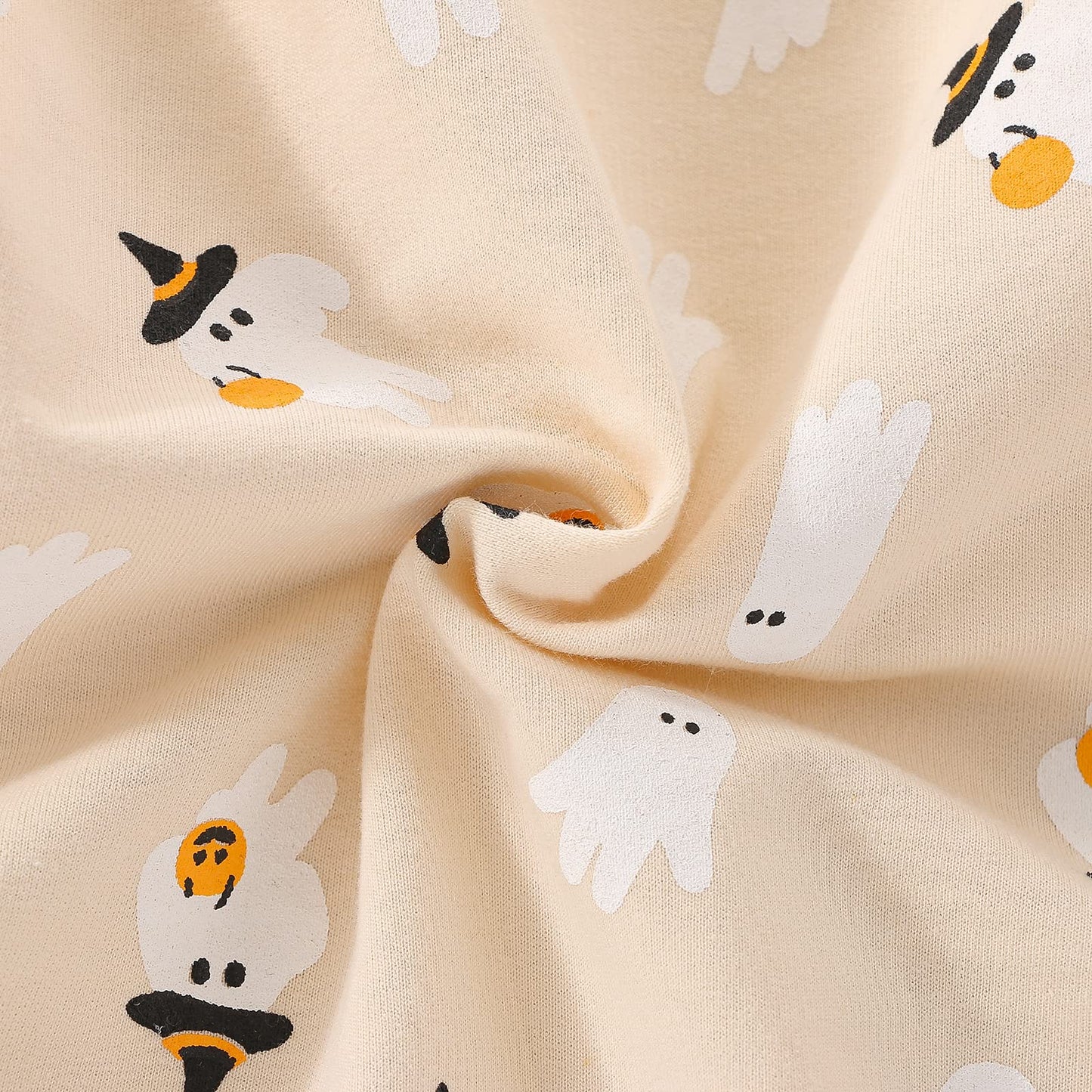 Fybitbo Halloween Baby Girl Boy Clothes Pumpkin Romper Sweatshirt Onesie Long Sleeve Bodysuit Top Fall Winter Outfit (Halloween Ghost Onesie,12-18 Months)