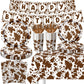 Highland Cow Decorations, 142Pcs Cow Print Plates And Napkins Party Supplies, Brown Cow Birthday Party Decorations Tableware Cup
