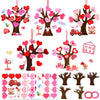 25 Pack Valentines Love Heart Tree Craft for Kids Make A Heart Tree Hanging Ornament Heart-Shaped Craft Kit for Project Classroo