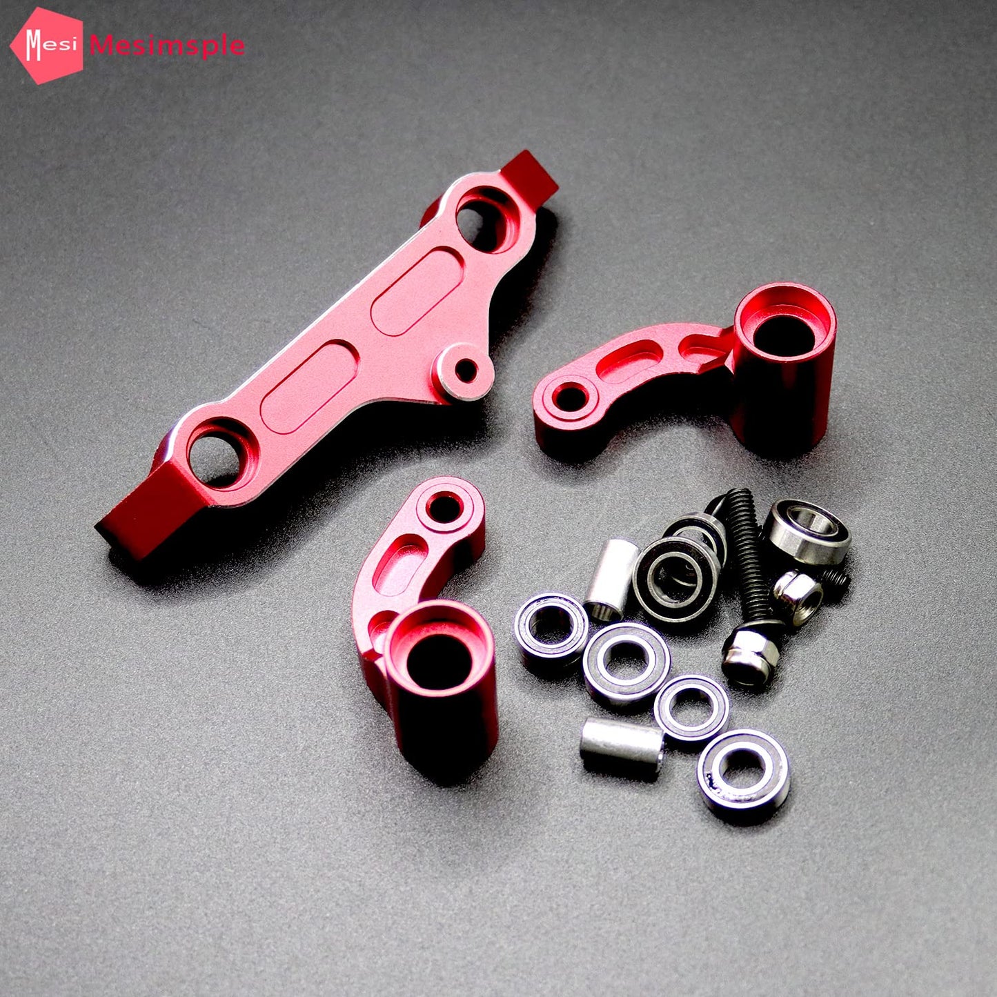 Mesimsple Alloy Steering Bellcrank Set ARA340153 for Arrma 1/5 Kraton 8S BLX Steering Saver & Outcast EXB Servo Saver Upgrade Pa